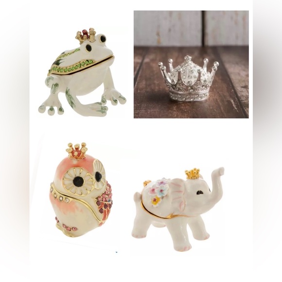 SPECIAL Bundle of 4 "Crown/Crowned" jewelry boxes - Picture 1 of 6